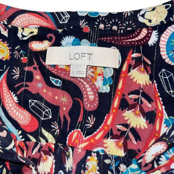 Paisley Long Sleeve V-Neck Blouse Animal Print Mystical - Picture 10 of 12